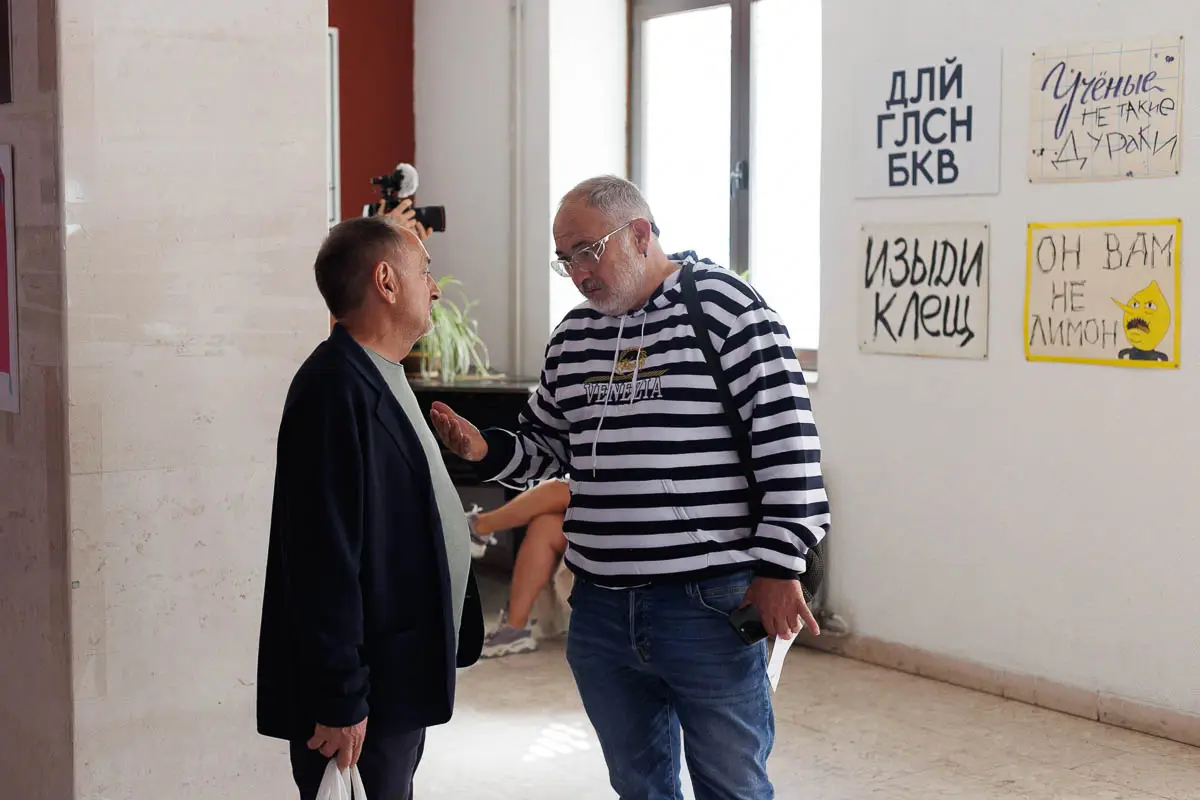 Александр Морозов и Марат Гельман. Форум СловоНово 2025. Фото Алексей Леняшин