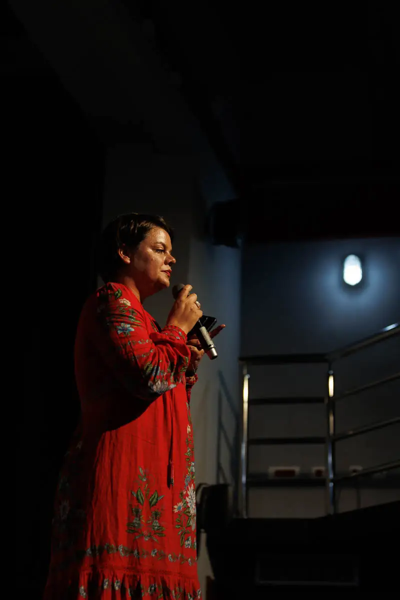 Вера Полозкова. Форум СловоНово 2025. Фото Алексей Леняшин