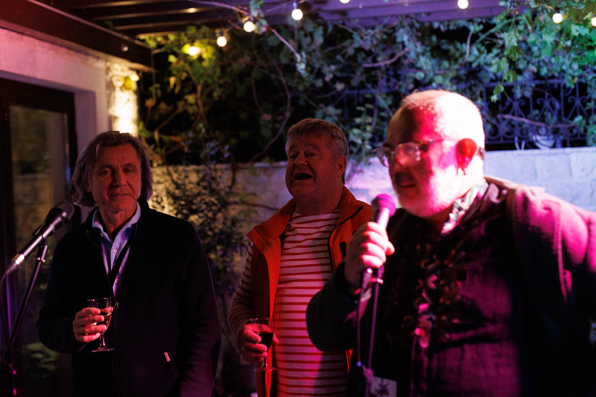 Олег Репс, Валентин Завадников и Марат Гельман. Форум СловоНово 2025. Фото Алексей Леняшин