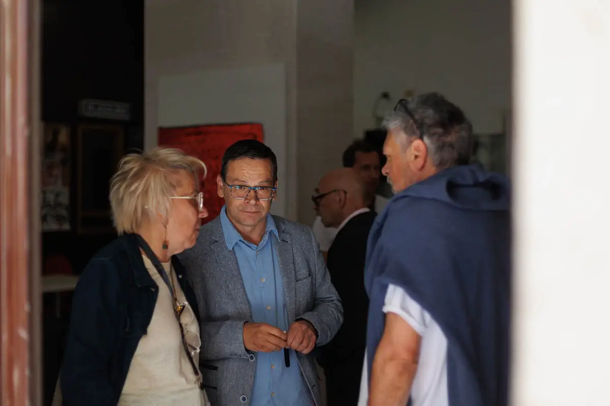 Елена Лукьянова, Андрей Калитин, Михаил Шишкин. Форум СловоНово 2025. Фото Алексей Леняшин